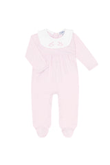 Pink Rocking Horse Embroidered Footie