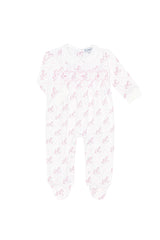 Pink Rocking Horse Smocked Footie