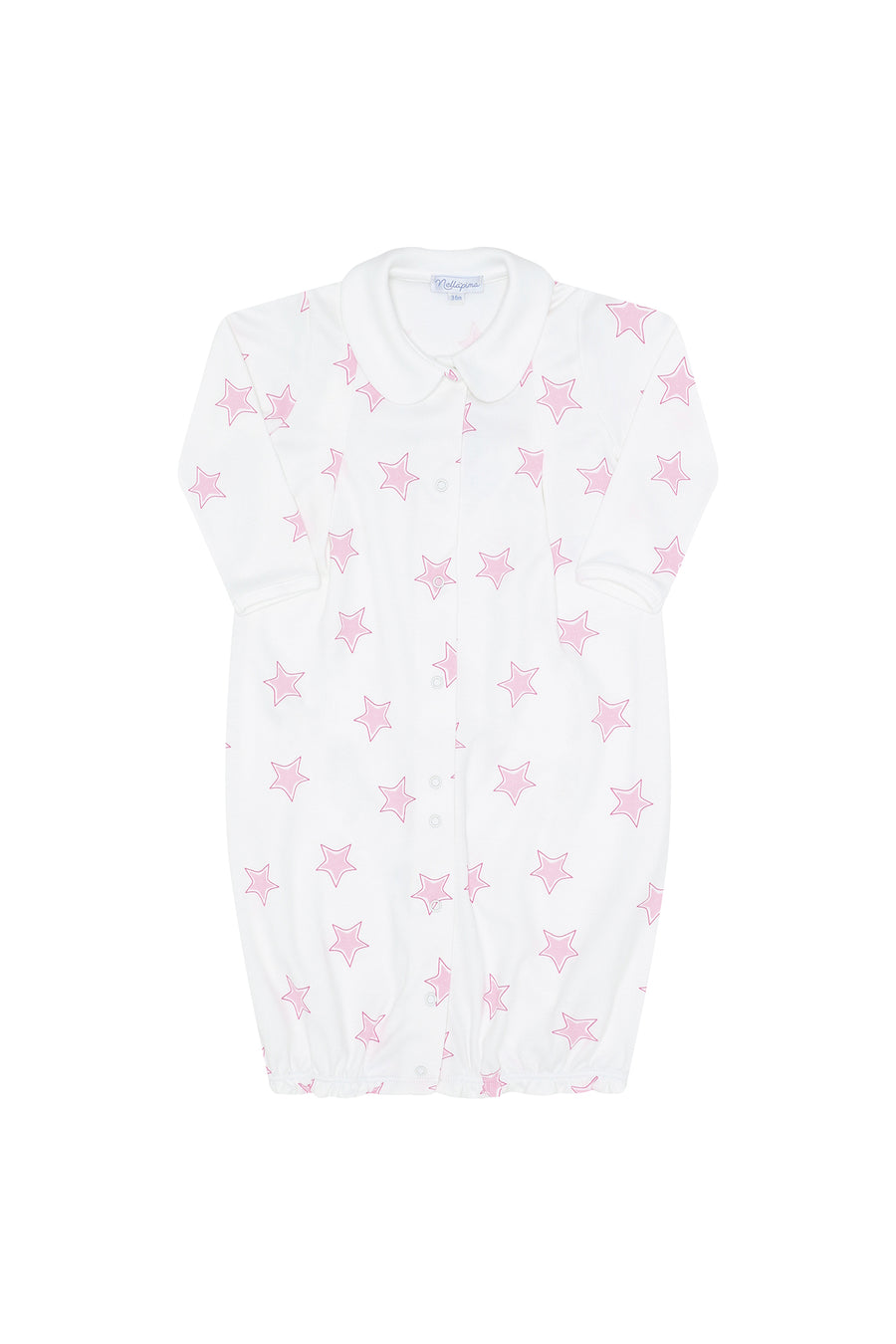 Pink Stars Print Converter Gown