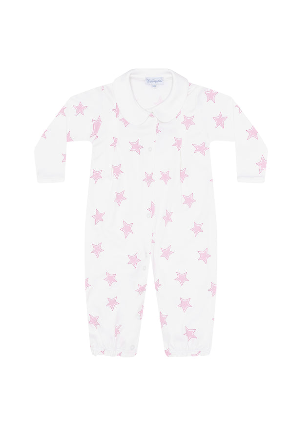 Pink Stars Print Converter Gown