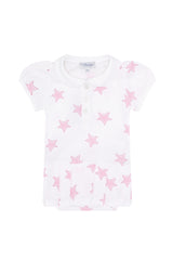 Pink Stars Print Onesie Dress