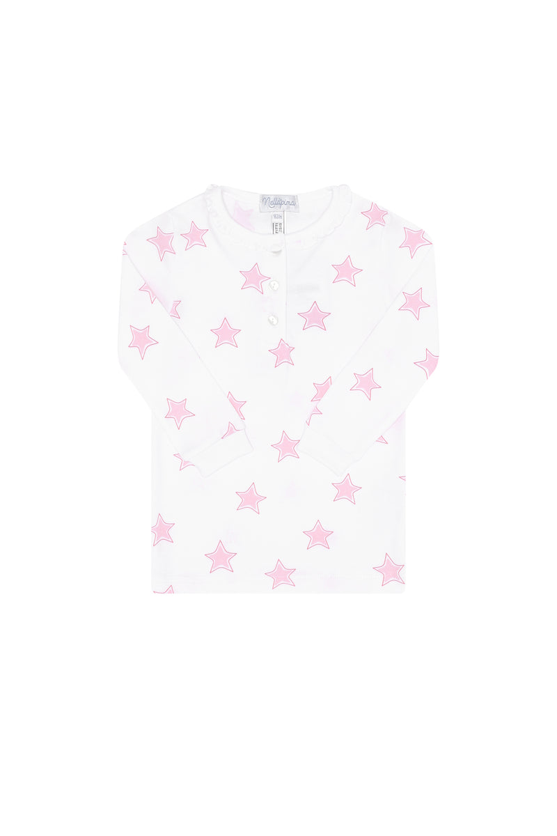 Pink Stars Print Pajama