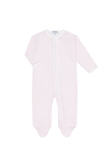 Pink Classic Stripes Zipper Footie