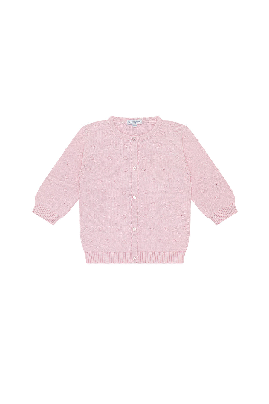 Pink Dotted Knit Cardigan