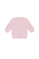Pink Dotted Knit Cardigan