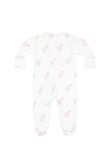 Pink Elephant Zipper Footie