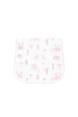 Pink London Toile Burp Cloth