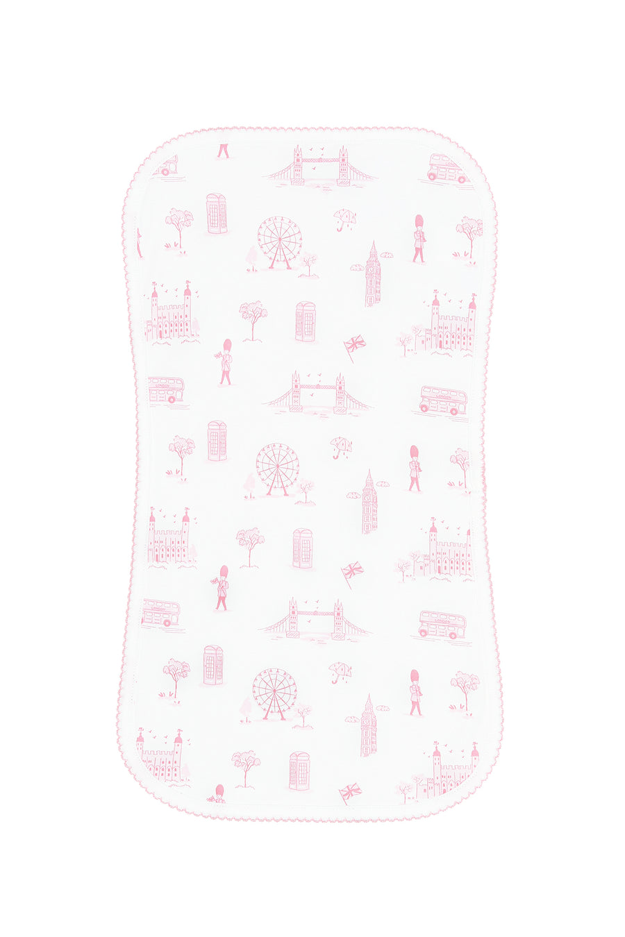 Pink London Toile Burp Cloth