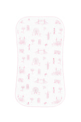Pink London Toile Burp Cloth