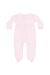 Pink Pumpkin Patch Embroidered Footie