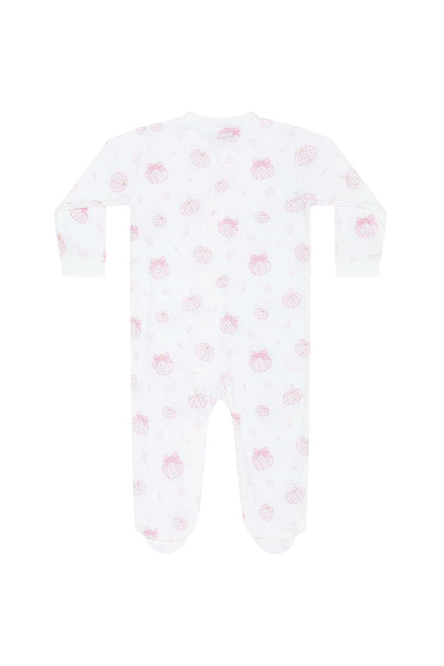 Pink Pumpkin Patch Zipper Footie