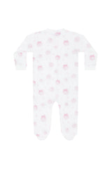 Pink Pumpkin Patch Zipper Footie