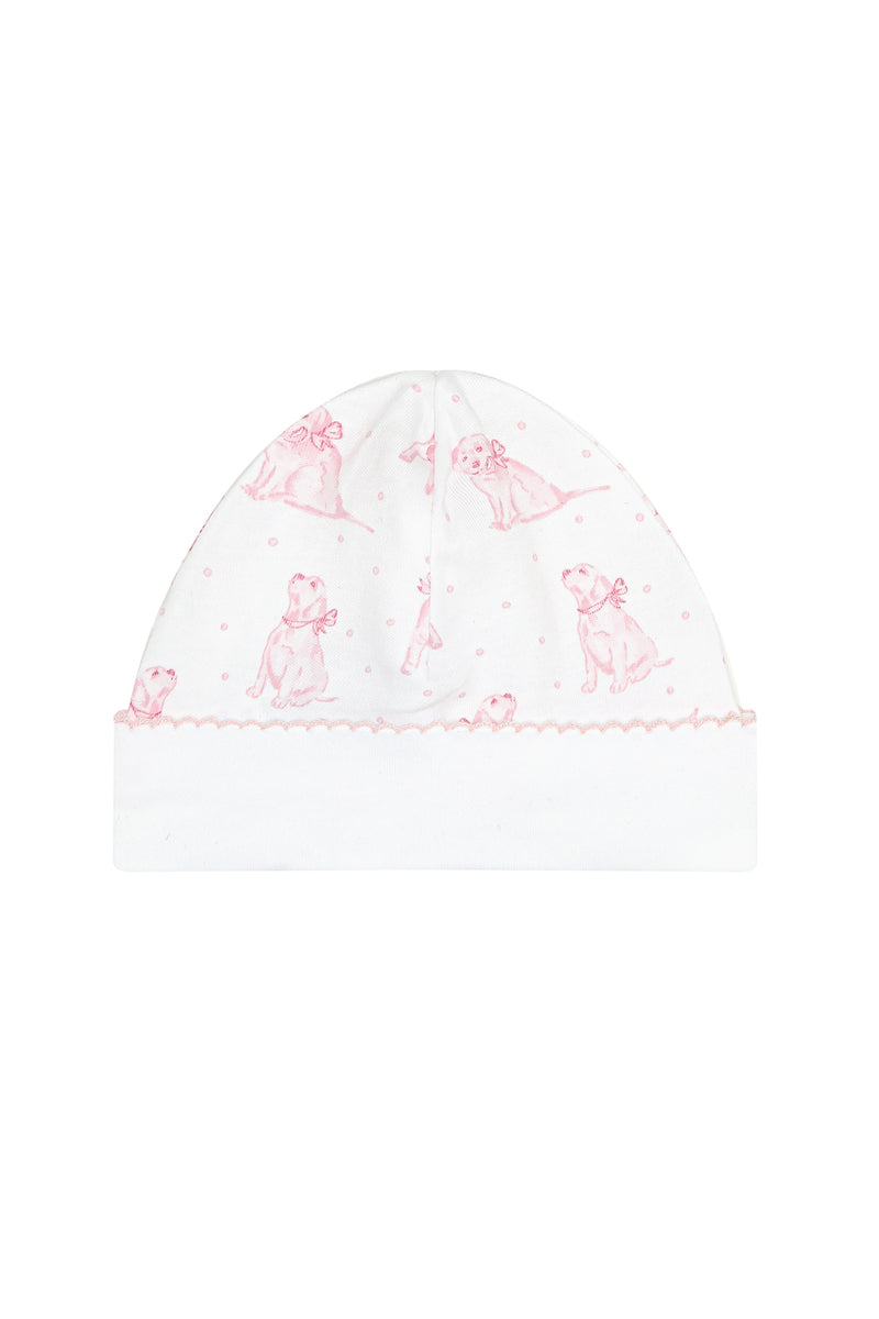 Pink Puppy Love Print Hat