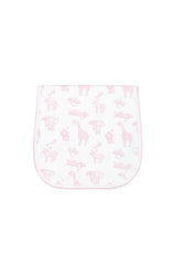 Pink Safari Burp Cloth