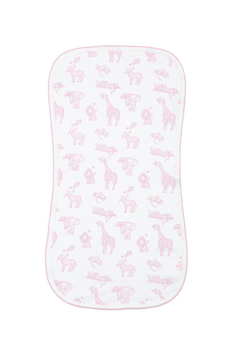 Pink Safari Burp Cloth