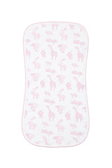 Pink Safari Burp Cloth