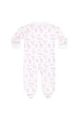 Pink Safari Zipper Footie