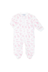 Pink Safari Zipper Footie