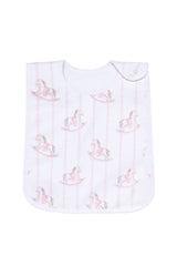 Pink Rocking Horse Feeding Bib