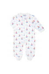 Sailboats Zipper Footie