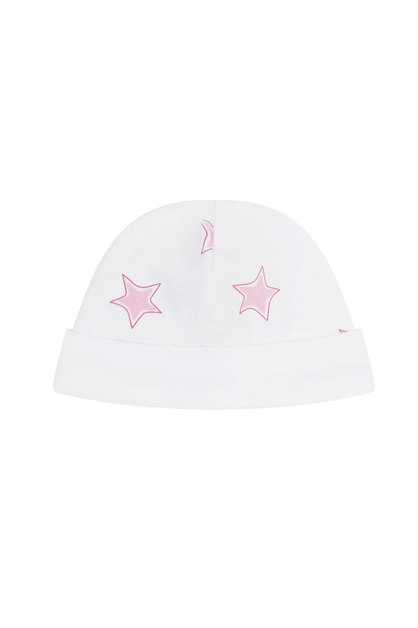 Pink Stars Print Hat