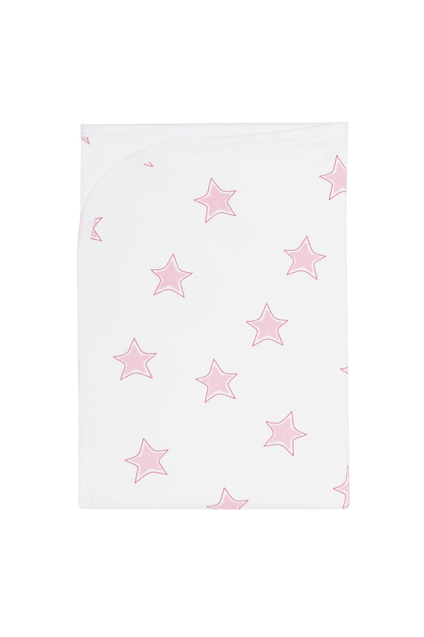 Pink Stars Print Blanket