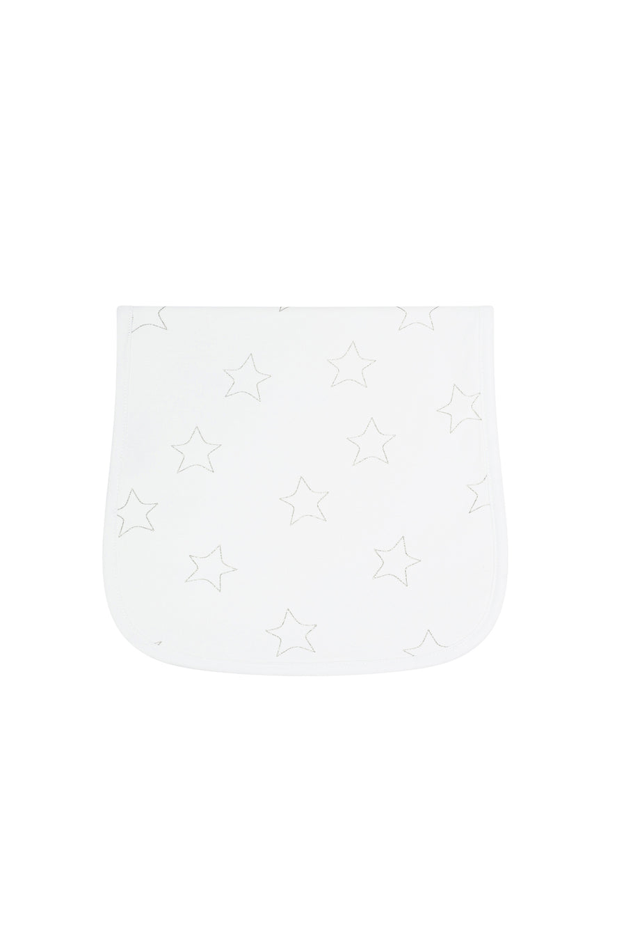 Grey Stars Print Burp Cloth