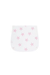 Pink Stars Print Burp Cloth