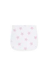 Pink Stars Print Burp Cloth