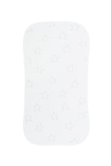 Grey Stars Print Burp Cloth