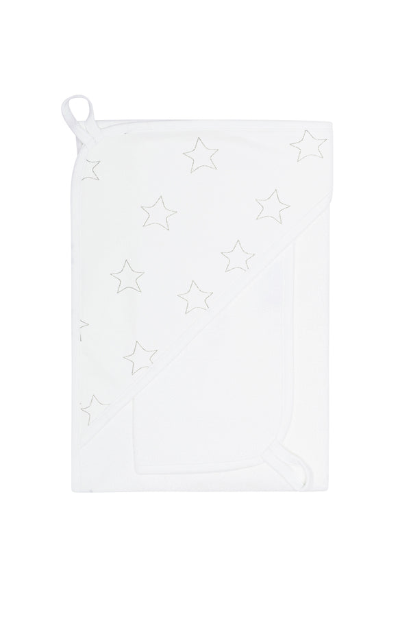 Grey Stars Print Towel Set