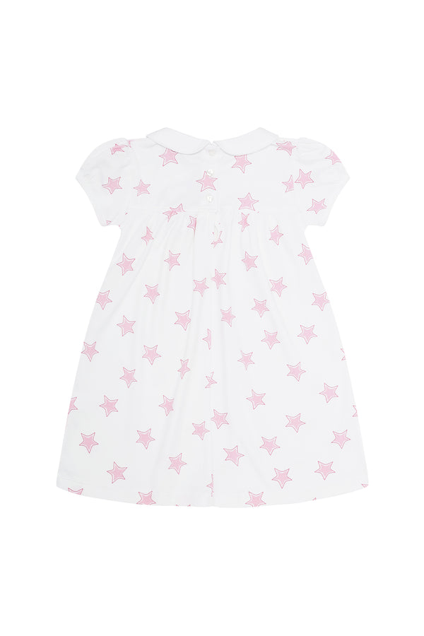 Pink Stars Print Playtime Dress
