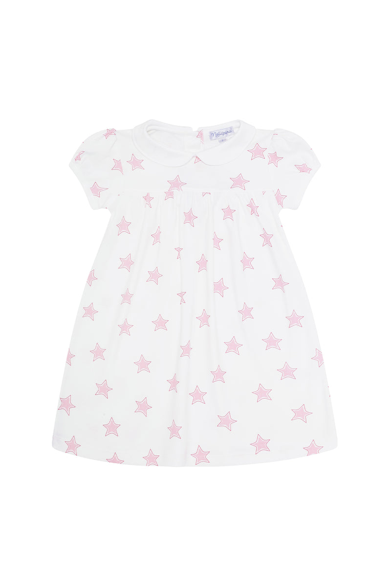 Buy Pink Stars Print Playtime Dress | Nellapima Buy Pink Stars Print Playtime Dress | Nellapima