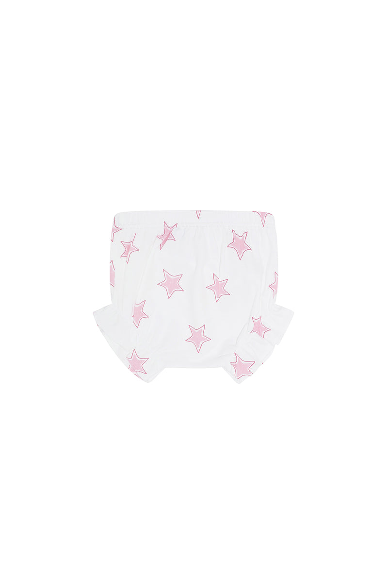 Pink Stars Print Diaper Cover Set