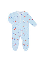 Sailing Boats Zipper Footie
