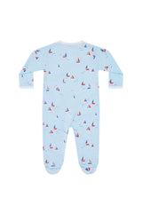 Sailing Boats Zipper Footie