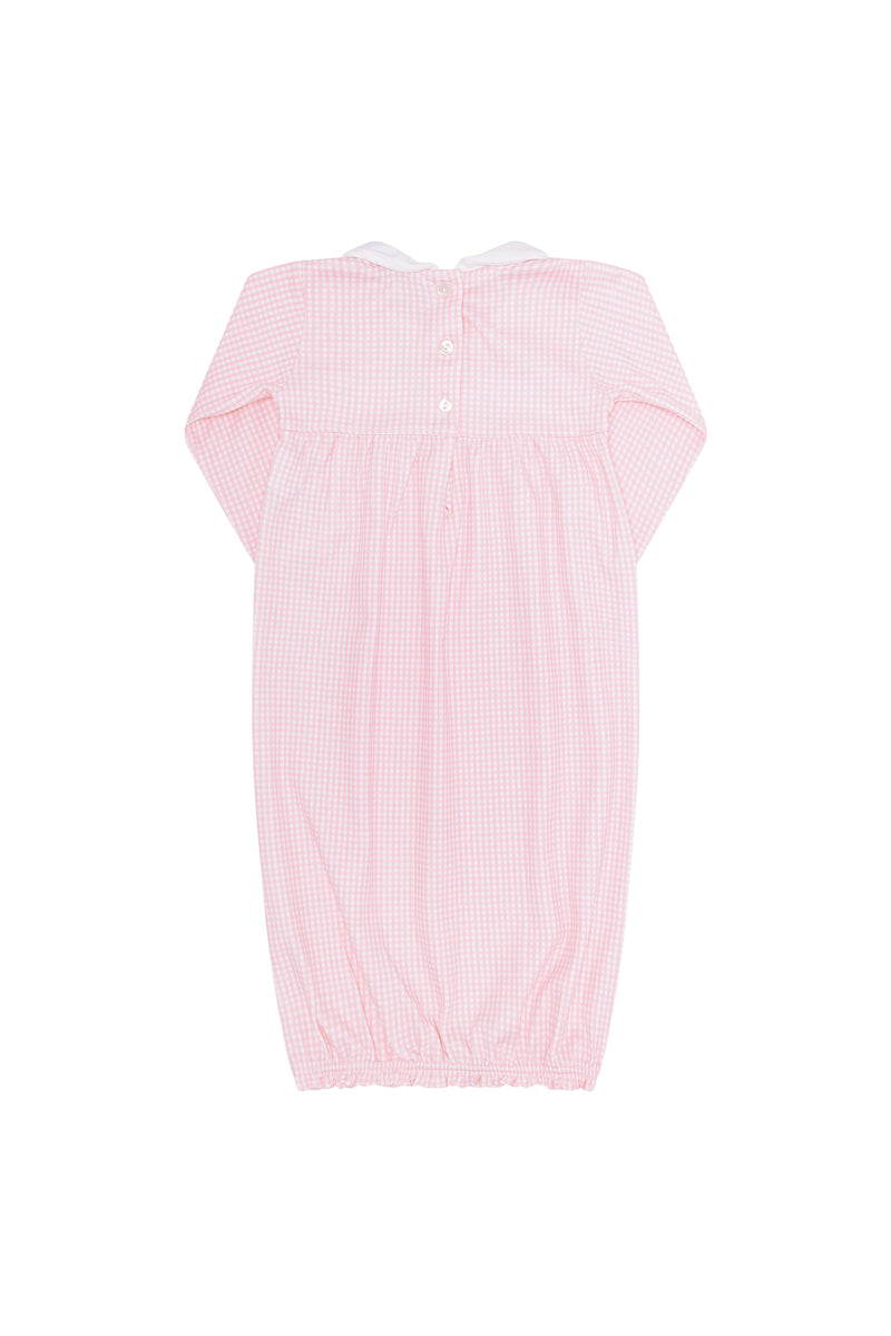 Pink Gingham Baby Gown