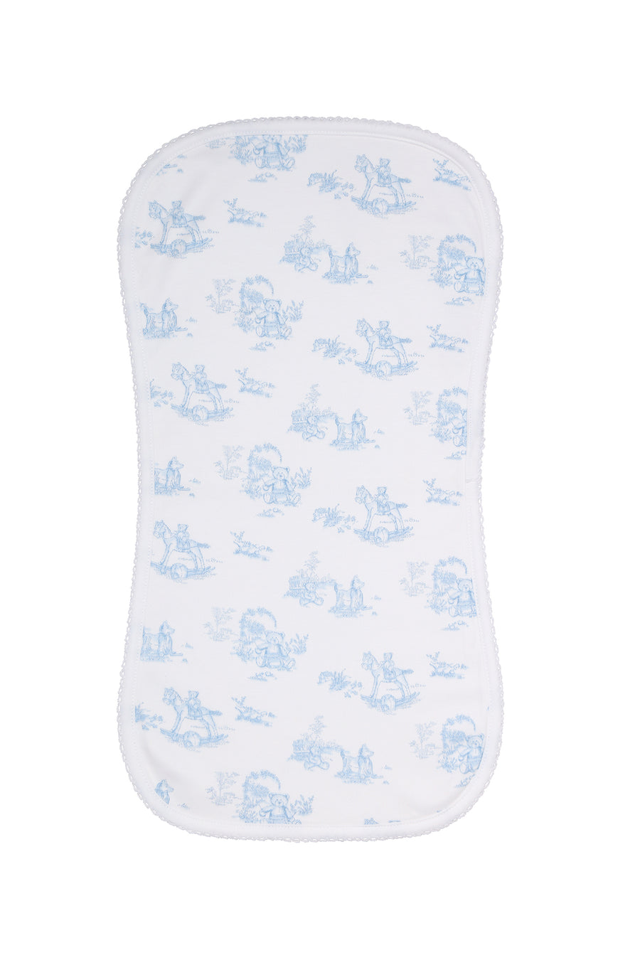 Blue Toile Burp Cloth