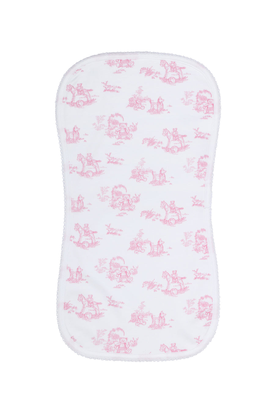 Pink Toile Burp Cloth