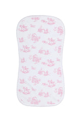 Pink Toile Burp Cloth