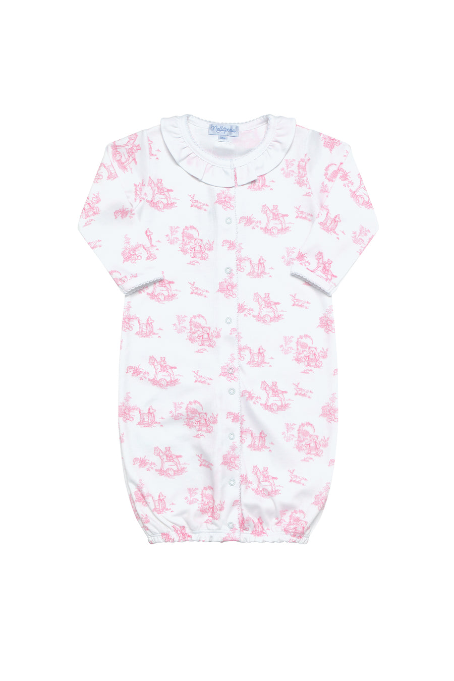 Pink Toile Baby Converter Gown