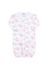 Pink Toile Baby Converter Gown
