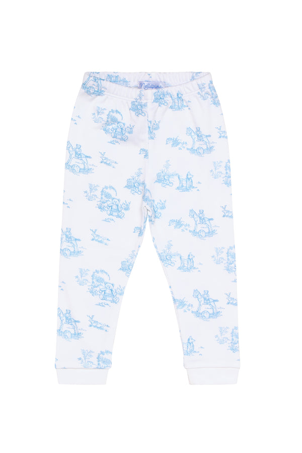 Blue Toile Baby Pajamas