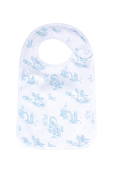 Blue Toile Baby Feeding Bib