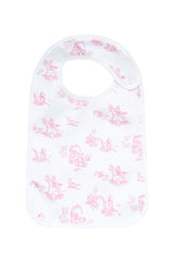 Pink Toile Baby Feeding Bib