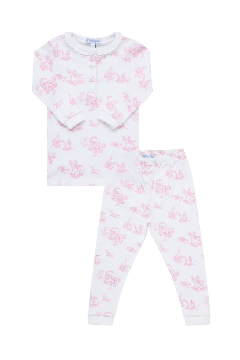 Pink Toile Baby Pajamas