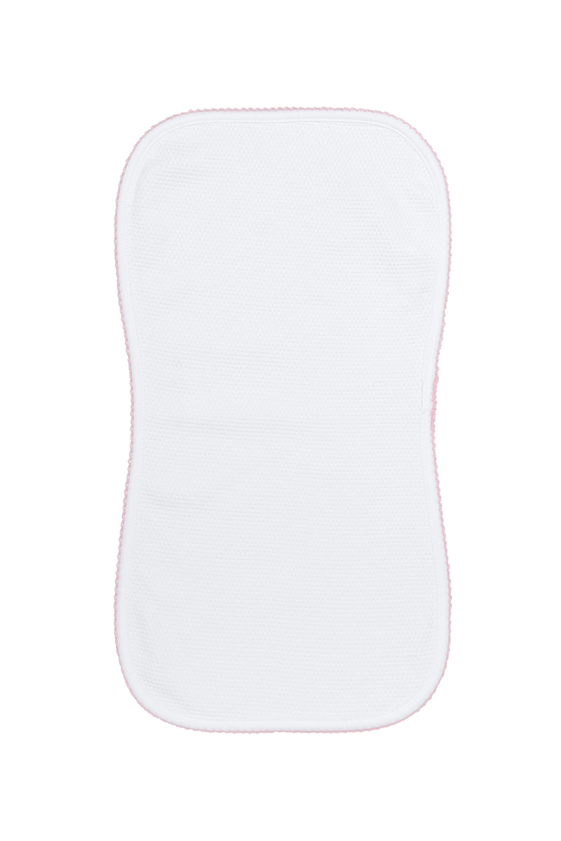 White Bubble Baby Burp Cloth