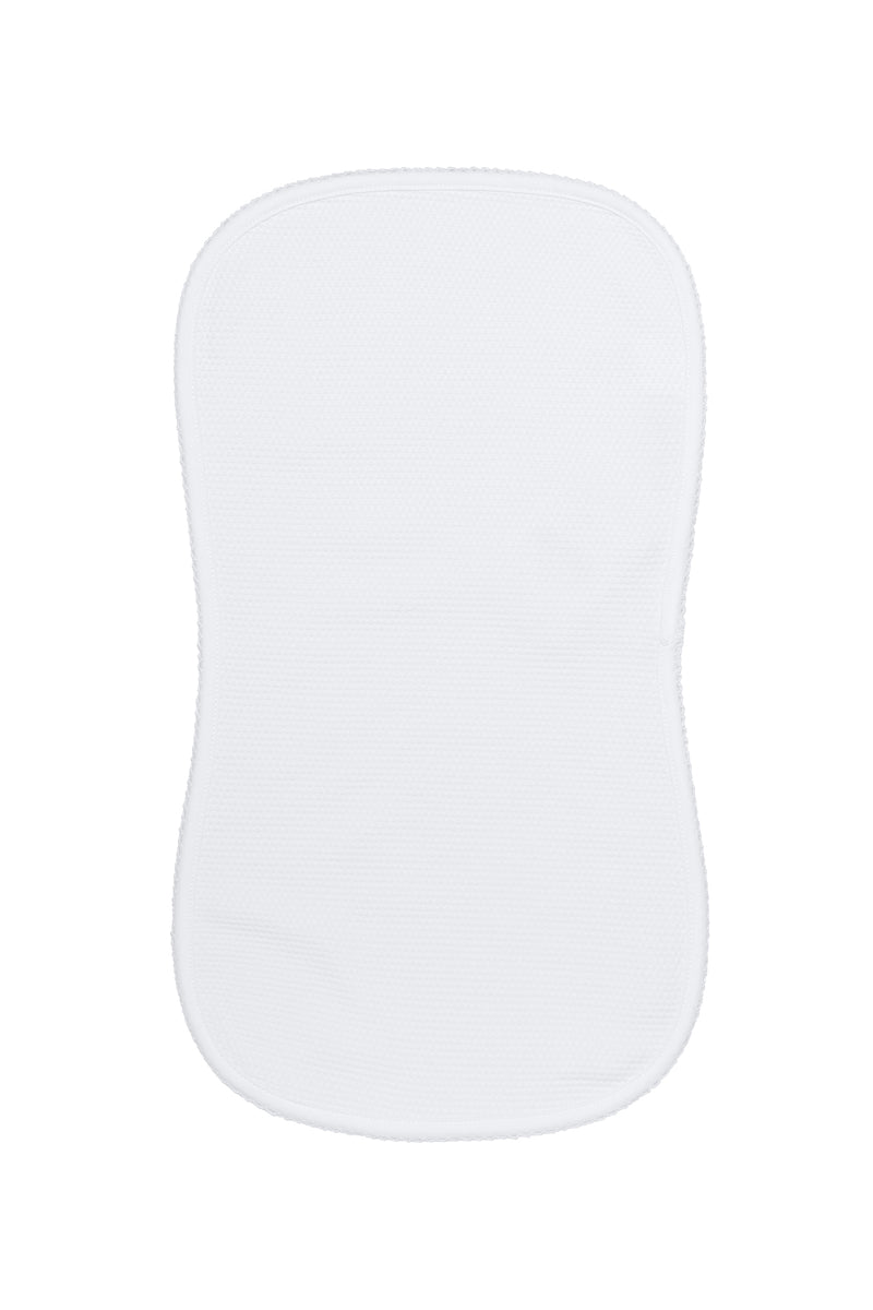 White Bubble Baby Burp Cloth