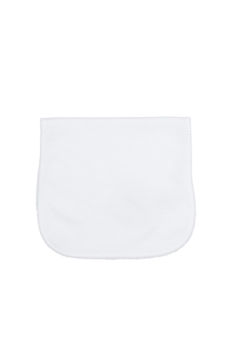 White Bubble Baby Burp Cloth