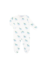 Blue Merry Sleighs Zipper Footie - Nellapima